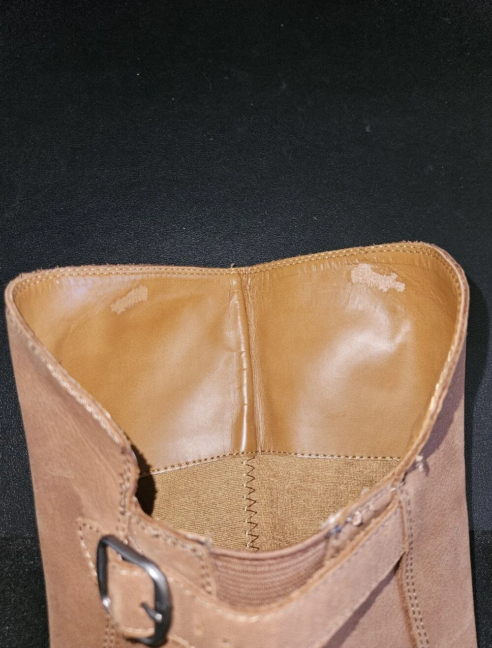 Lucky Brand Brown Leather Riding Knee Boots Size 7